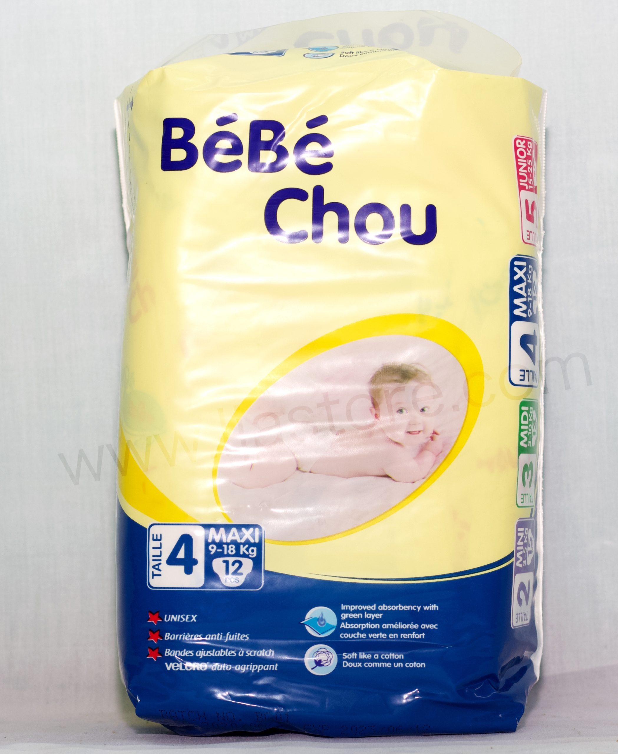 BEBE CHOU couches junior, Couche taille 4 , Maxi 9-18 kg