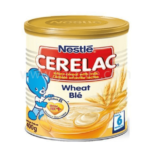 Nestlé Céréales bébés CERELAC miel et blé avec lait, paquet de 6 - 400 g